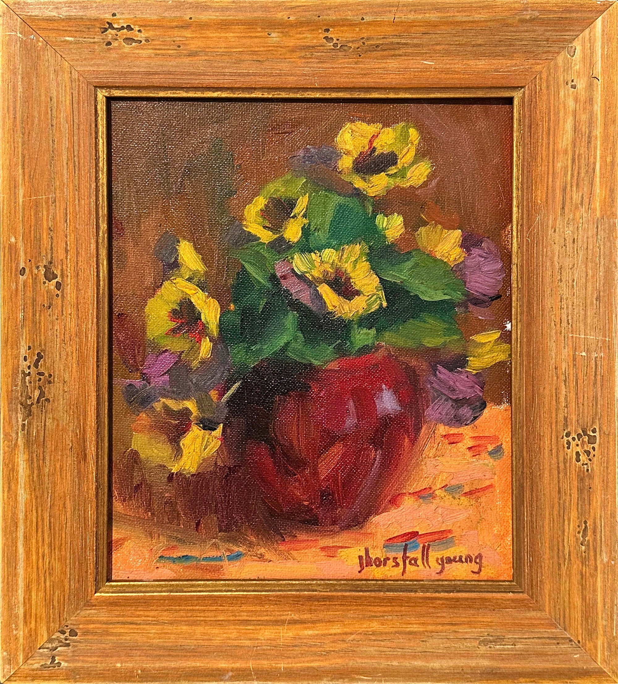 Yellow Flowers in Red Pot (SC20a)