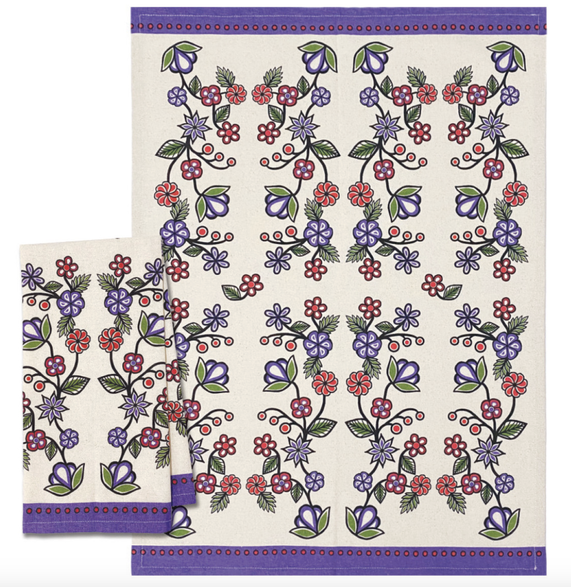 Tea Towel – Ojibwe Florals by Native Northwest