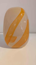 Not Quite Square Vase (beige & soft orange, large)