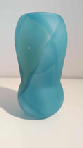 Fiori Vase Series Vase (w shard motif aqua open form)
