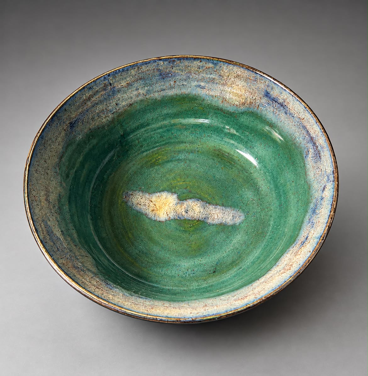 Textured Green Bowl
