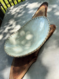 Dark Granite Weaved Large Oval Bowl