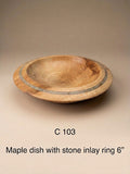 Maple Dish with Soapstone Inlay