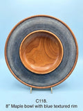 Cherry Dish with Textured and Coloured Rim