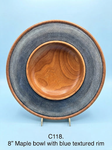 Cherry Dish with Textured and Coloured Rim