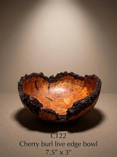 Cherry Burl Live Edge Bowl