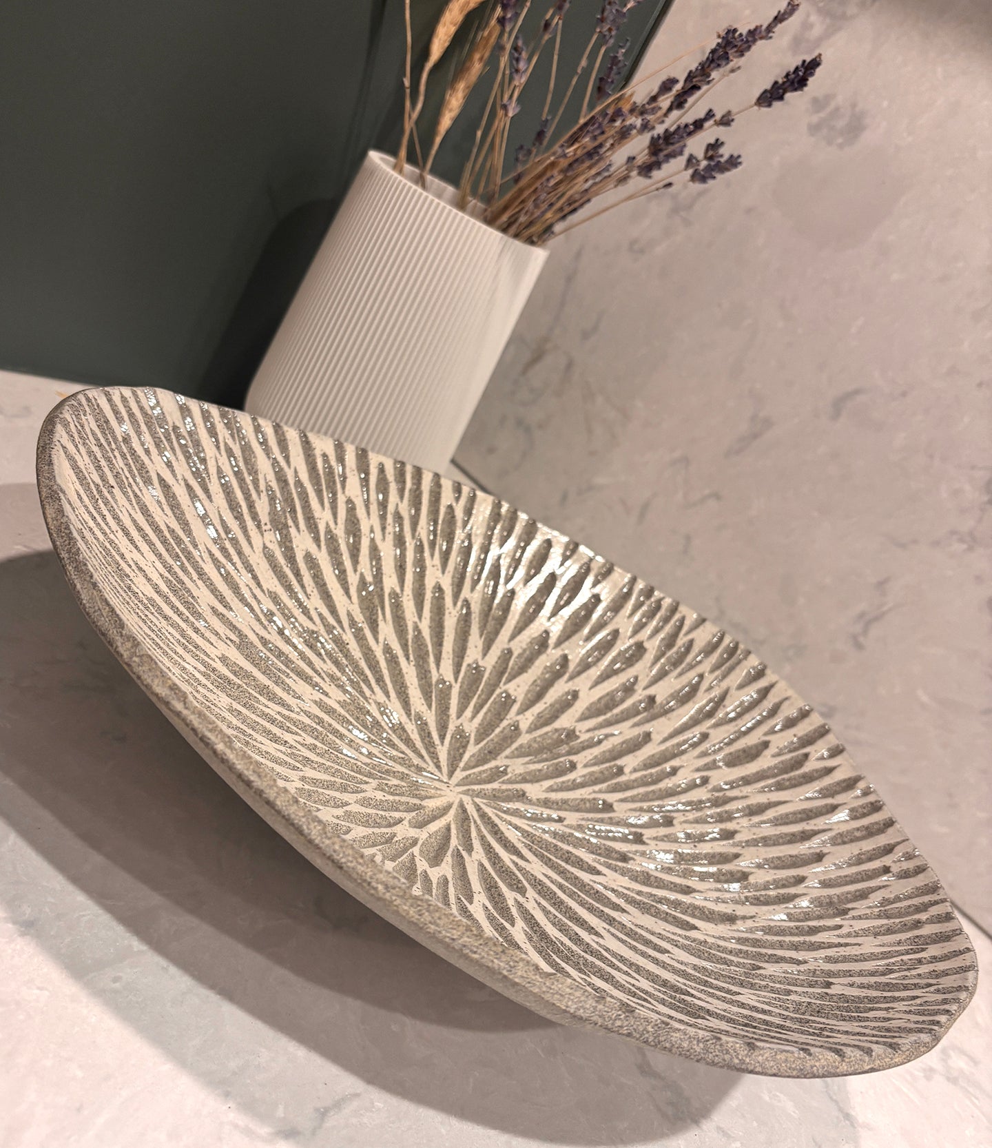 Granite Speckled Sgraffito Bowl