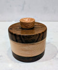 Walnut, Maple, and Cherry Lidded Vessel