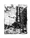 Fenelon Marquee Lino Print