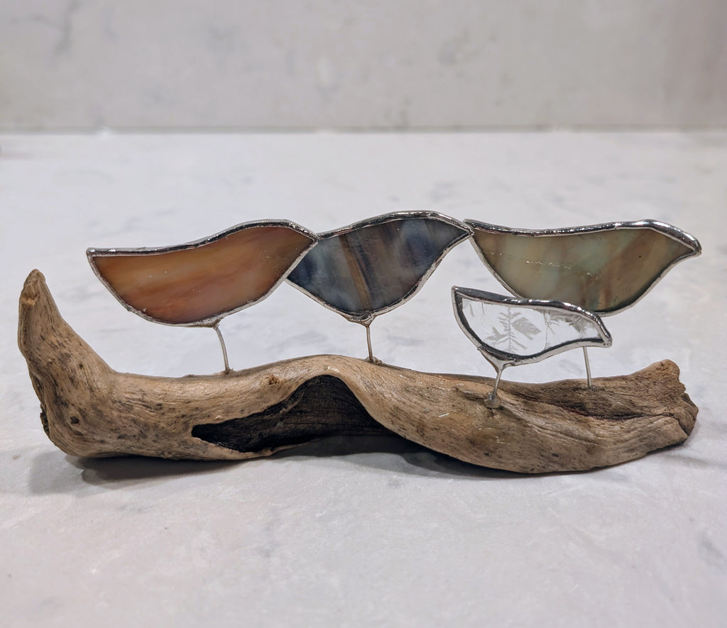 Four Driftwood Birds
