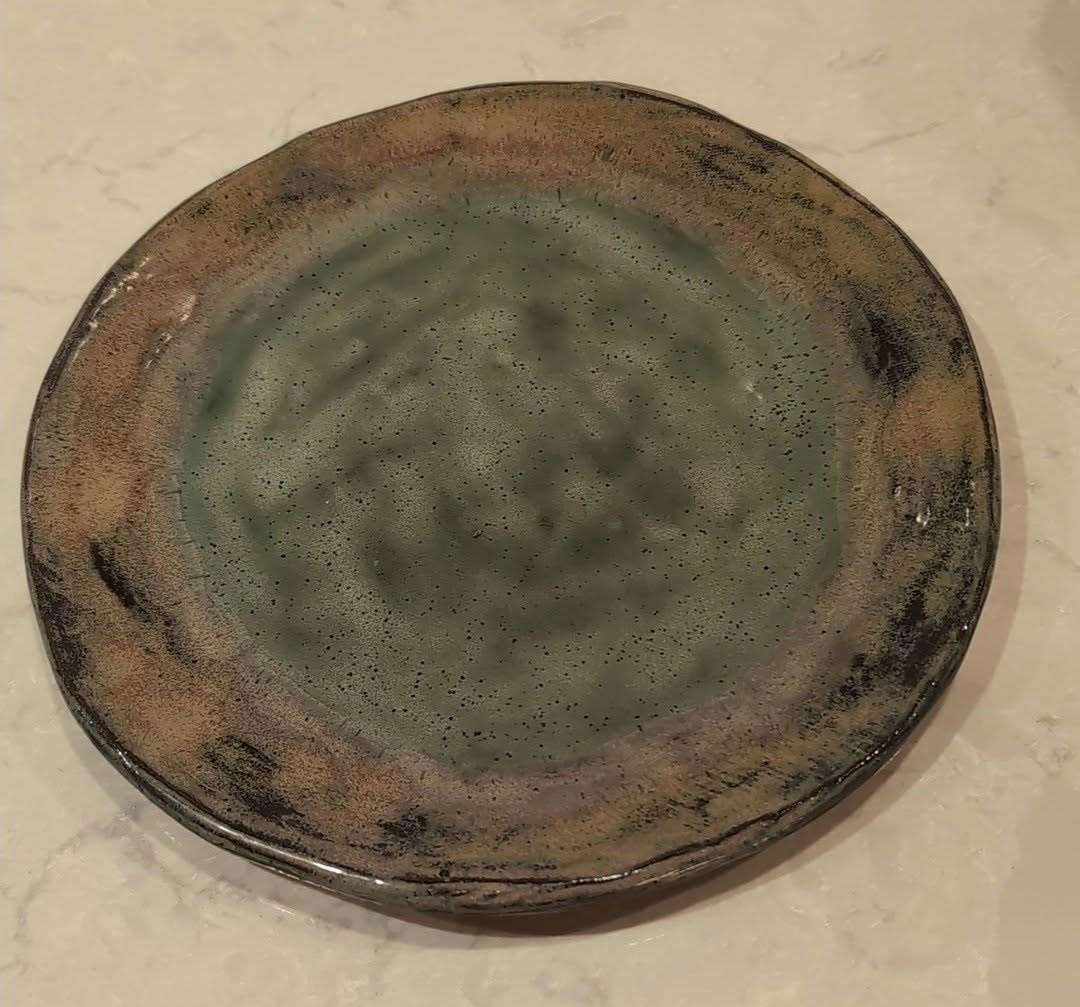 Textured Green Platter