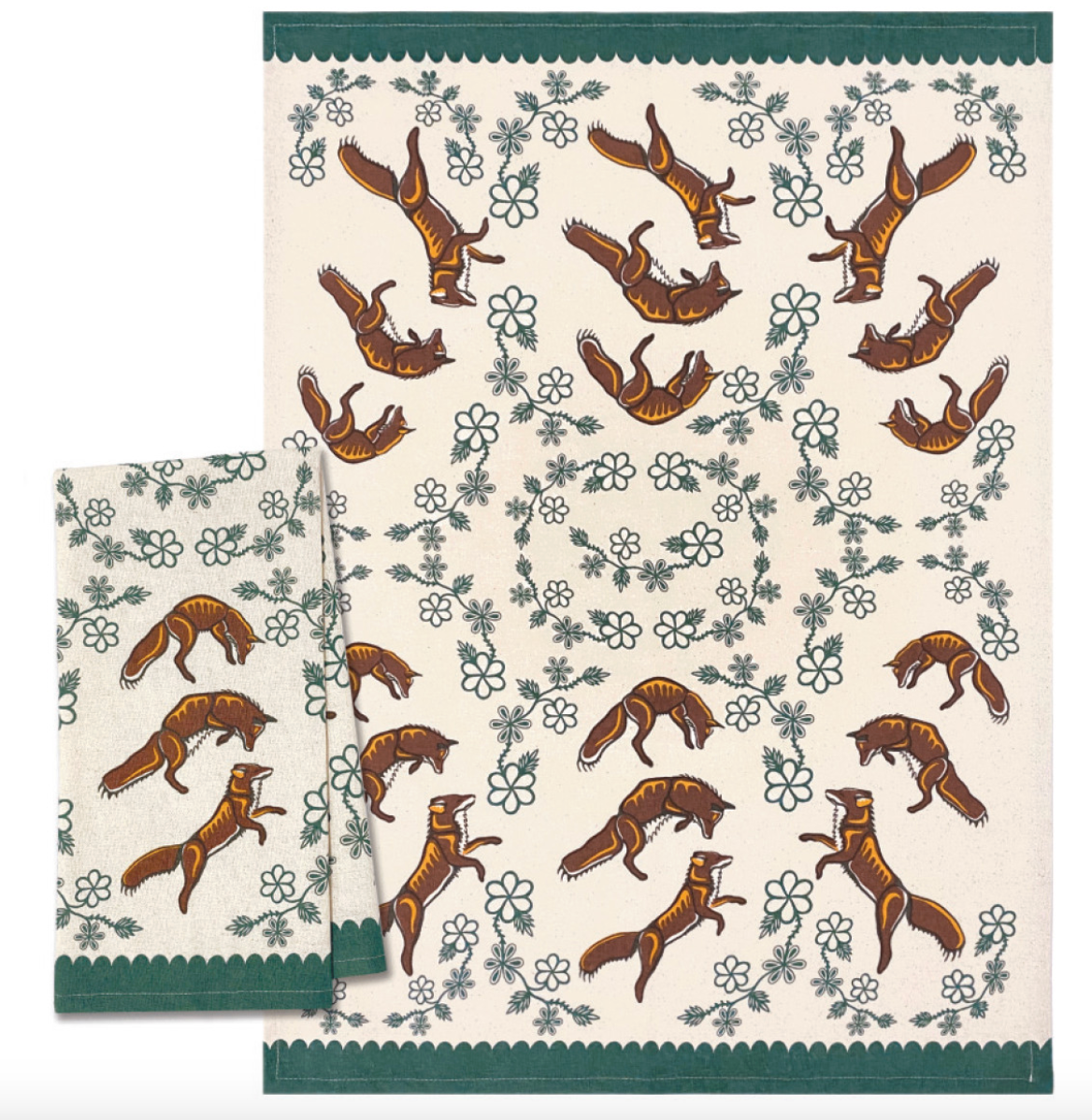 Tea Towel – Foxes (Wagooshna) by Native Northwest