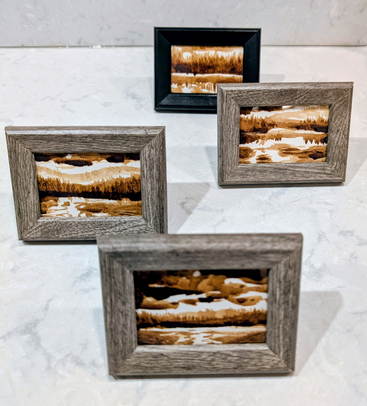 Miniature Coffee Paintings
