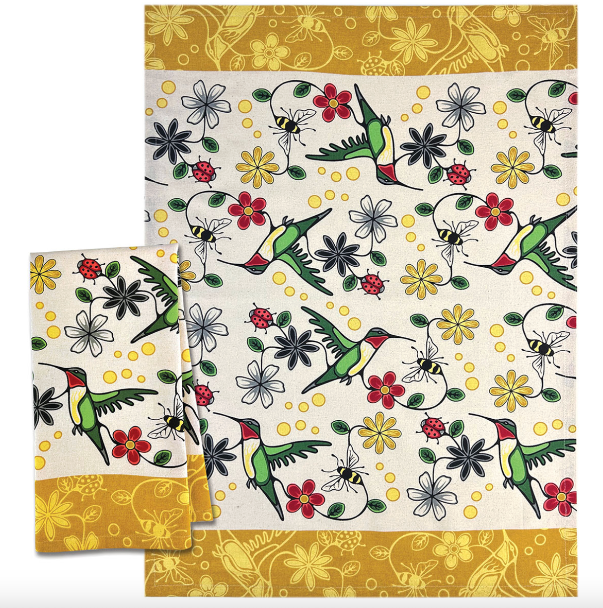 Tea Towel – Hummingbird (Nenookaasi) by Native Northwest