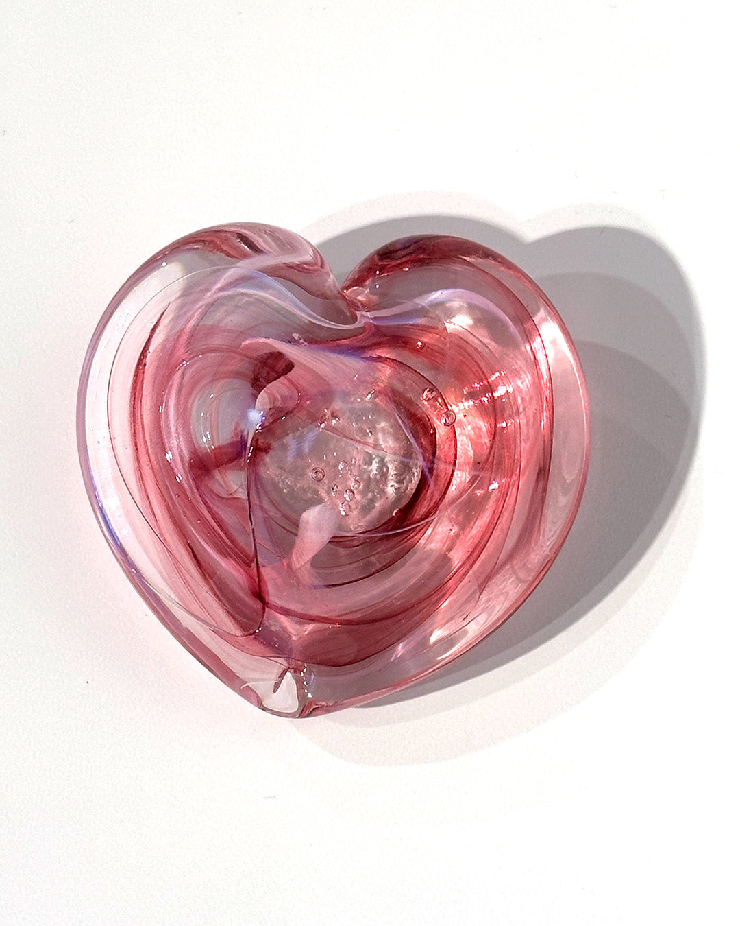 Glass Heart Paperweight
